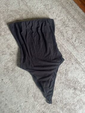 Ambiance Black Strapless Bodysuit